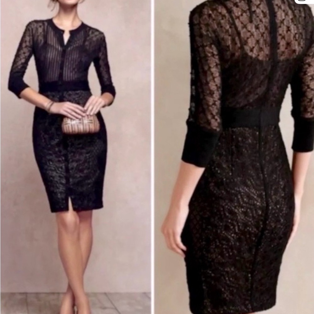 Anthropologie Byron Lars Beguile “Mona” Crochet Lace Dress